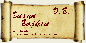 Dušan Bajkin vizit kartica